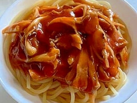舞茸トマトソースのスパゲティー